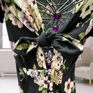 Kismet - Button Front with Cute Peekaboo Tie Maxi Dress